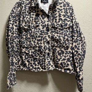 Lulu's Leopard Print Jean Jacket